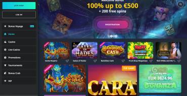 Buran casino: Главная страница