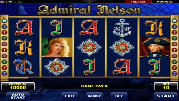 Слот Admiral Nelson играть бесплатно