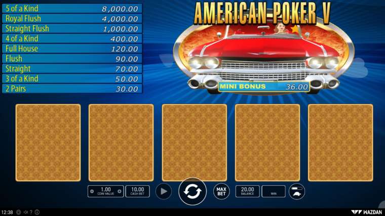 Слот American Poker V играть бесплатно