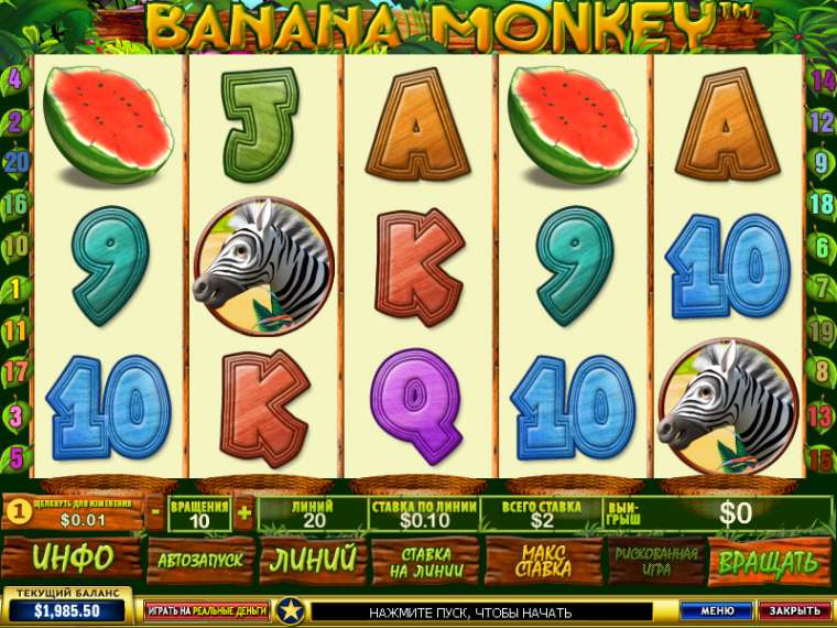 Слот Banana Monkey играть бесплатно