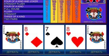 Double Joker Poker: Джокеры