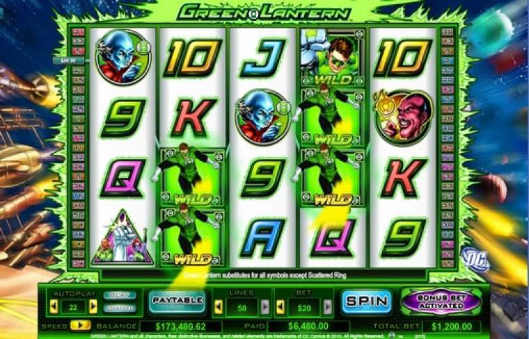 Слот Green Lantern играть бесплатно