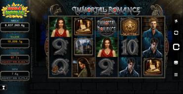 Immortal Romance Mega Moolah: Игровой автомат