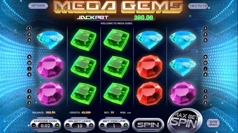 Слот Mega Gems играть бесплатно