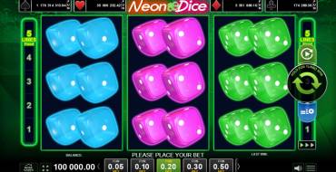 Neon Dice: Игровой автомат