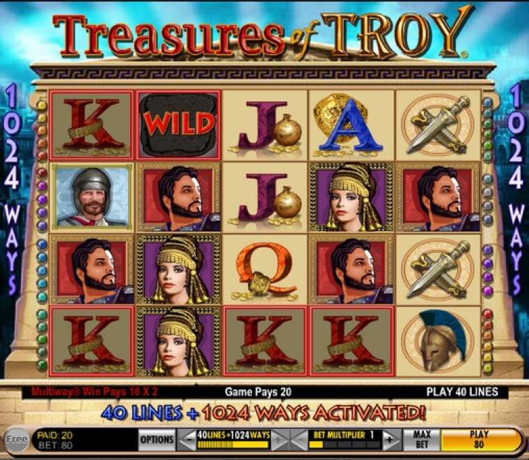 Слот Treasures of Troy играть бесплатно