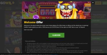 33 Free Spins on First Deposit at GoWild Casino: welcome bonus gowild